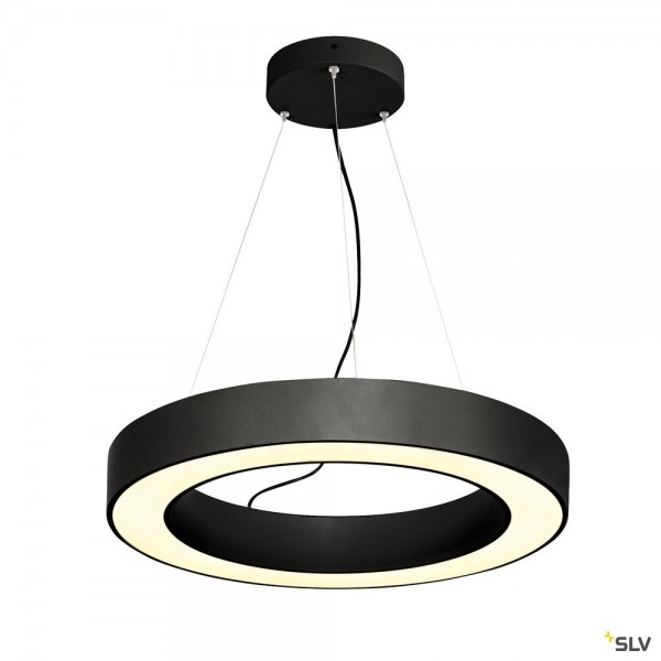 SLV 1002890 Medo Ring 60, Pendelleuchte, schwarz, dimmbar Dali, LED, 34W, 3000K, 2000lm