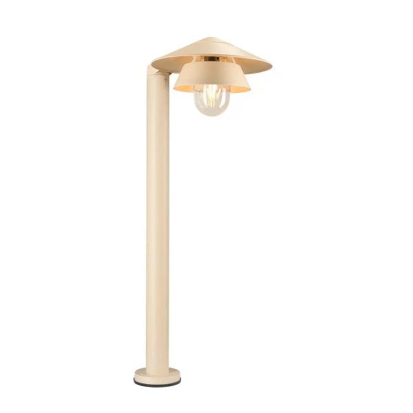 SLV 1011024 Sejero 90, Skandinavische Wegeleuchte mit Doppelschirm, E27, IP65, in Beige