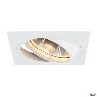 SLV 113541 New Tria 1, Deckeneinbauleuchte, weiß matt, QPAR111, GU10, max.75W SLV 113541 New Tria 1, Deckeneinbauleuchte, weiß matt, QPAR111, GU10, max.75W