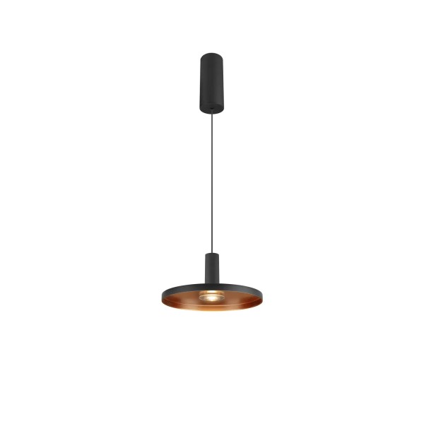 SLV 1007518 Lalu Plate 22, LED Hängeleuchte, schwarz, bronze, dimmbar, 9.5W, 3000K, 680lm