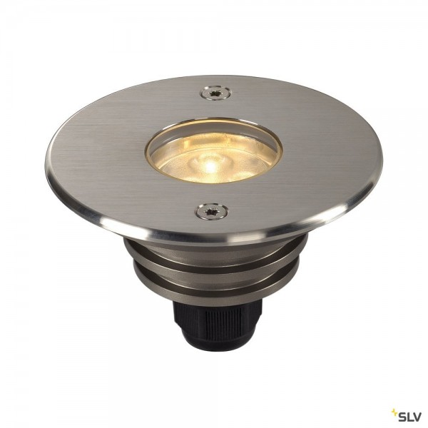 SLV 233500 Dasar 920 LV, Bodeneinbaustrahler, Edelstahl gebürstet, IP67, LED, 7W, 3000K, 360lm