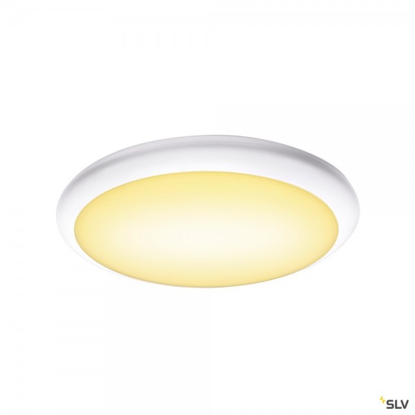 SLV 1001910 Ruba 16, Wand- und Deckenleuchte, weiß, IP65, LED, 24W, 3000K/4000K, 2230lm