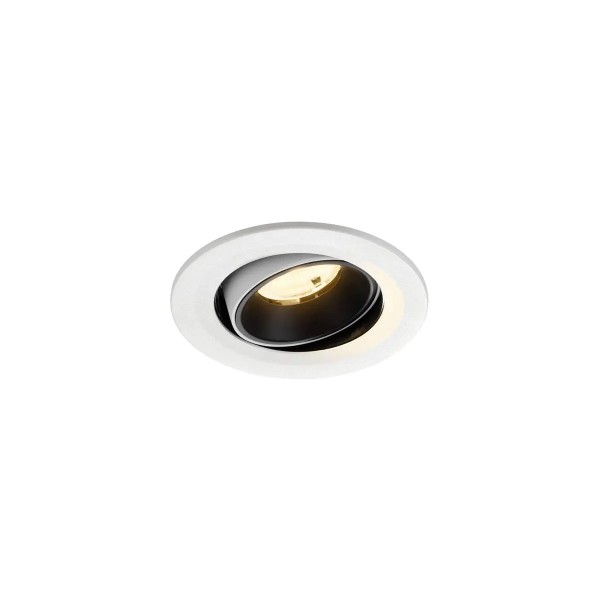 SLV 1009520 Numinos Move S, LED-Einbaustrahler, 6.7W, 3000K, 1050lm, 55°, in weiß/schwarz
