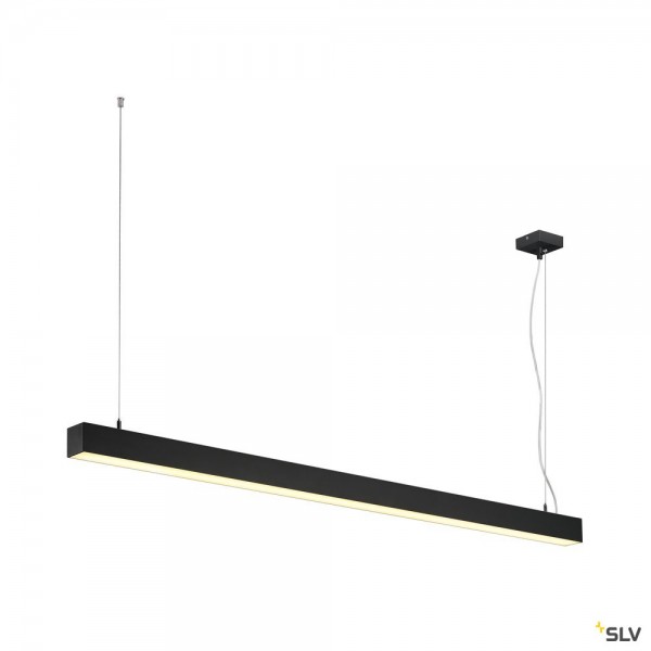 SLV 1001309 Q-Line, Pendelleuchte, schwarz, dimmbar Dali+ Switch, LED, 47W, 3000K, 3700lm