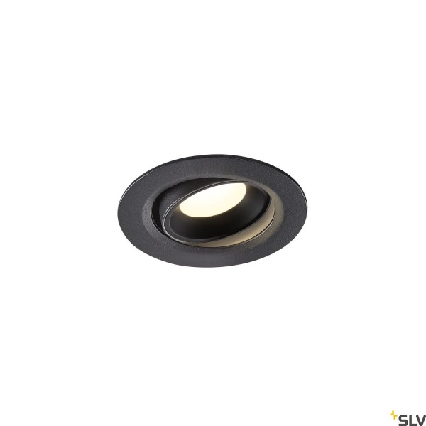 SLV 1005595 Numinos Move XS, Deckeneinbauleuchte, schwarz, LED, 7W, 4000K, 710lm, 55°