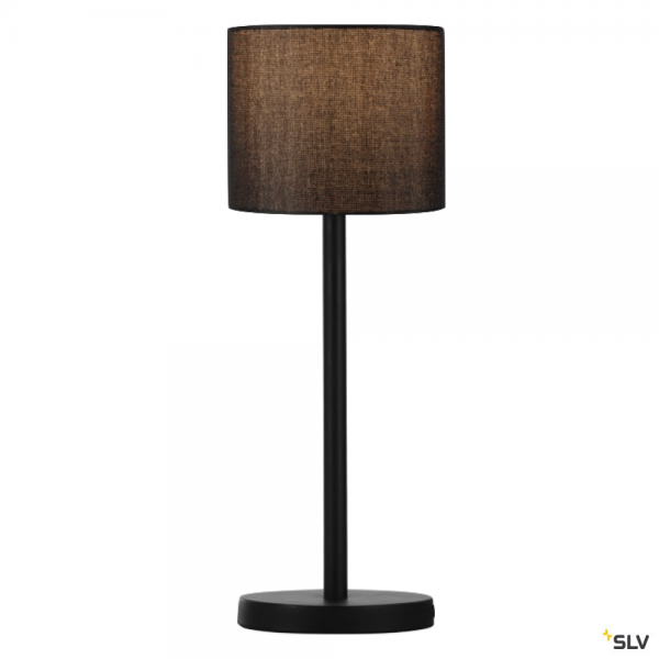 SLV 155780 + 1001451 Fenda, Tischleuchte, schwarz, Ø20cm, E27, max.40W