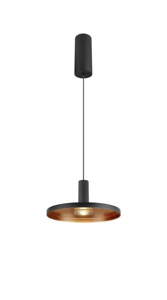 SLV 1010792 Lalu Set Plate 22, Ufo LED-Hängelampe Flach, DIM, 9.5W, CCT 27/3K, in schwarz/bronze