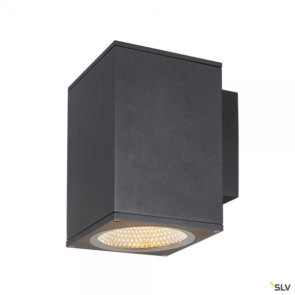 SLV 1003437 Enola Square L, Wandleuchte, anthrazit, IP65, LED, 35W, 3000K/4000K, 3400lm