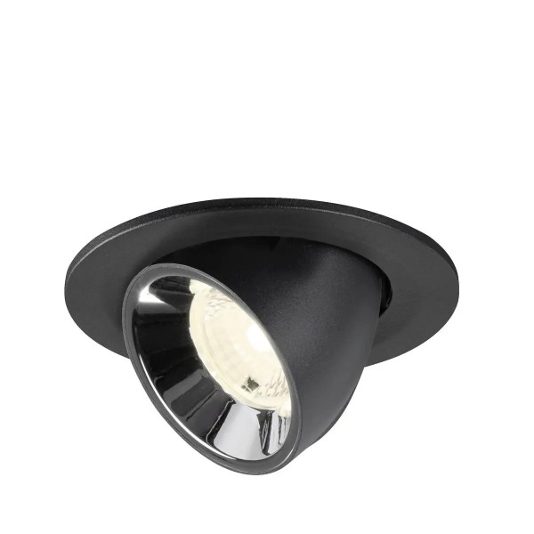 SLV 1009420 Numinos Gimble S, LED-Einbauleuchte, 6.7W, 4000K, 1050lm, 40°, in schwarz/chrom