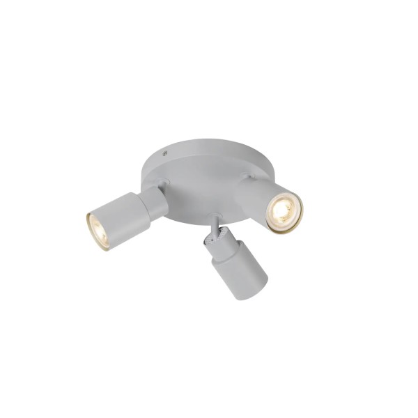 SLV 1008335 Puri 2.0 Tube, Strahler Rondell 3-flammig, GU10, in grau