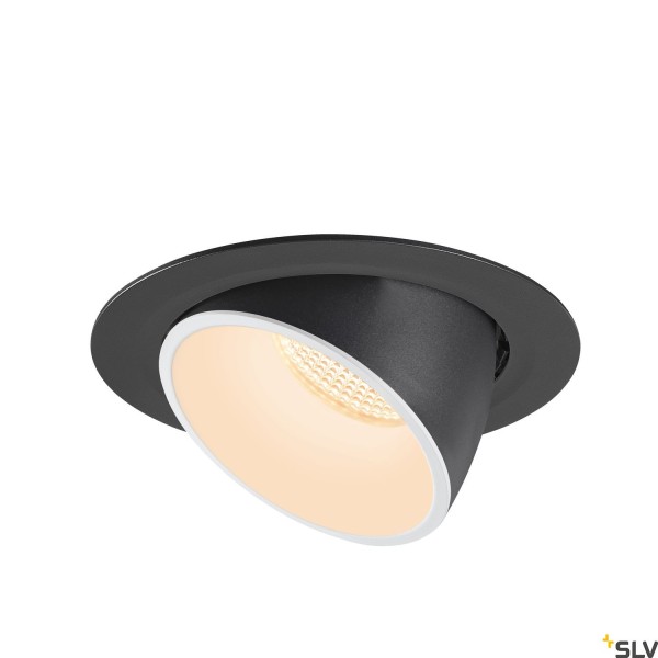SLV 1006036 Numinos Gimble XL, Deckeneinbauleuchte, schwarz/weiß, LED, 37,4W, 2700K, 3500lm, 55°