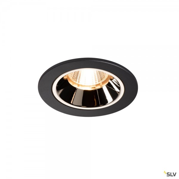 SLV 1003771 Numinos S, Deckeneinbauleuchte, schwarz/chrom, LED, 8,6W, 2700K, 690lm, 20°