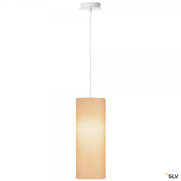 SLV 155561 + 156143 Fenda, Pendelleuchte, weiß/beige, Ø15cm, E27, max.60W