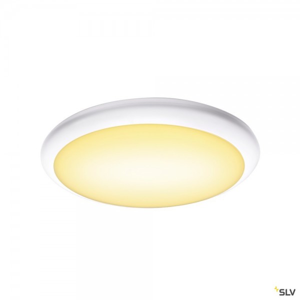 SLV 1005090 Ruba 42, Wand- und Deckenleuchte, weiß, IP65, LED, 22W, 3000/4000K, 2300lm