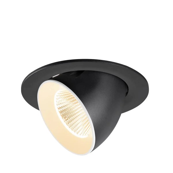 SLV 1009707 Numinos Gimble L, LED-Einbauleuchte, 17W, 2700K, 2400lm, 40°, in schwarz/weiß