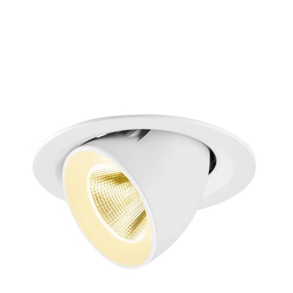 SLV 1009569 Numinos Gimble M, LED-Einbauleuchte, 12W, 3000K, 1800lm, 20°, in weiß