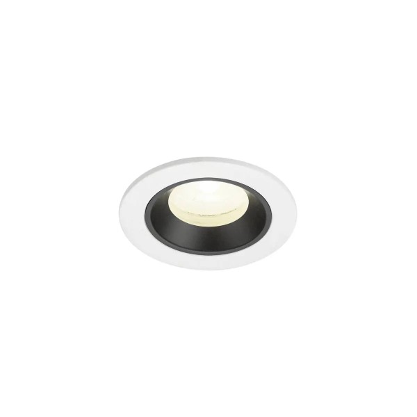 SLV 1009316 Numinos XS, LED-Einbauspot, 6.9W, 4000K, 1000lm, 20°, in weiß/schwarz
