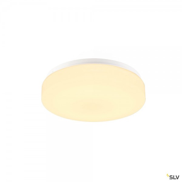 SLV 1002075 Lipsy 30 Drum, Wand- und Deckenleuchte, weiß, IP44, LED, 15W, 3000K/4000K, 1600lm