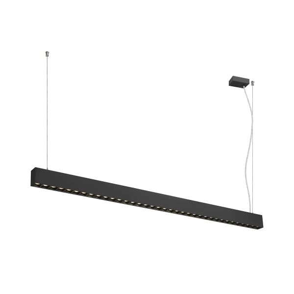 SLV 1010514 Glenos Pro, LED-Pendelleuchte Linear 144.8cm Up/Down, DALI, 70W, 3K, in schwarz