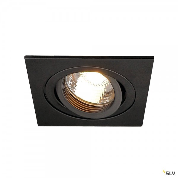 SLV 113491 New Tria 1, Deckeneinbauleuchte, schwarz, QPAR51, GU10, max.50W