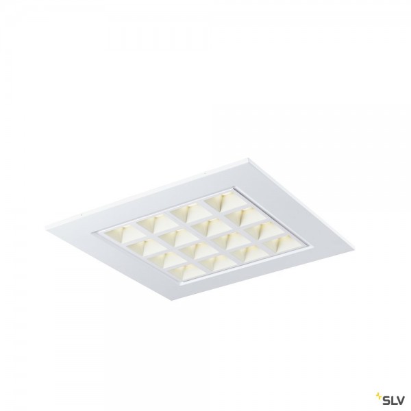 SLV 1003077 Pavano, Deckeneinbauleuchte, weiß, 59,5x59,5cm, LED, 25W, 4000K, 3550lm