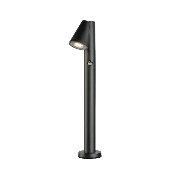 SLV 1008014 T-Tube 70, drehbare Wegeleuchte mit Bewegungsmelder, IP44, GU10, in schwarz