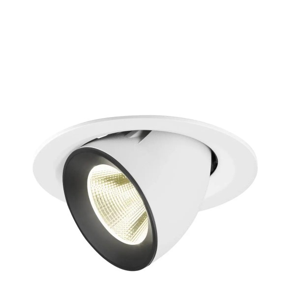 SLV 1009586 Numinos Gimble M, LED-Einbauleuchte, 12W, 4000K, 1900lm, 20°, in weiß/schwarz