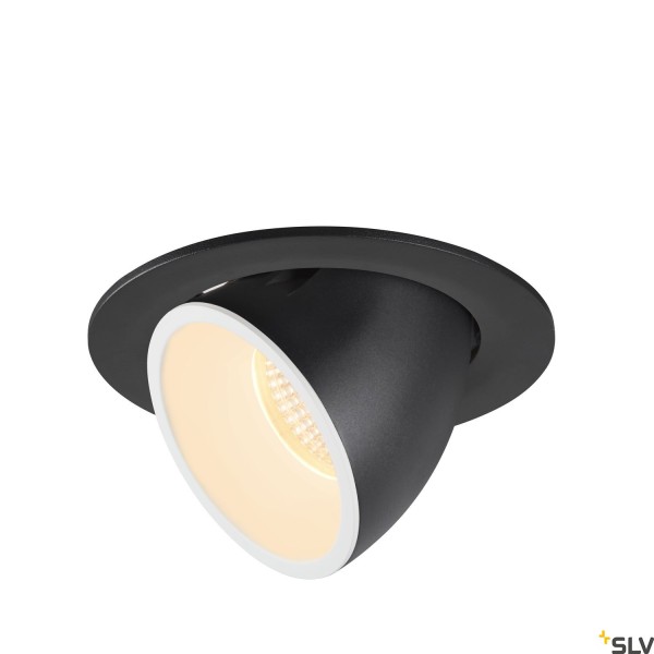 SLV 1005994 Numinos Gimble L, Deckeneinbauleuchte, schwarz/weiß, LED, 25,4W, 3000K, 2300lm, 20°