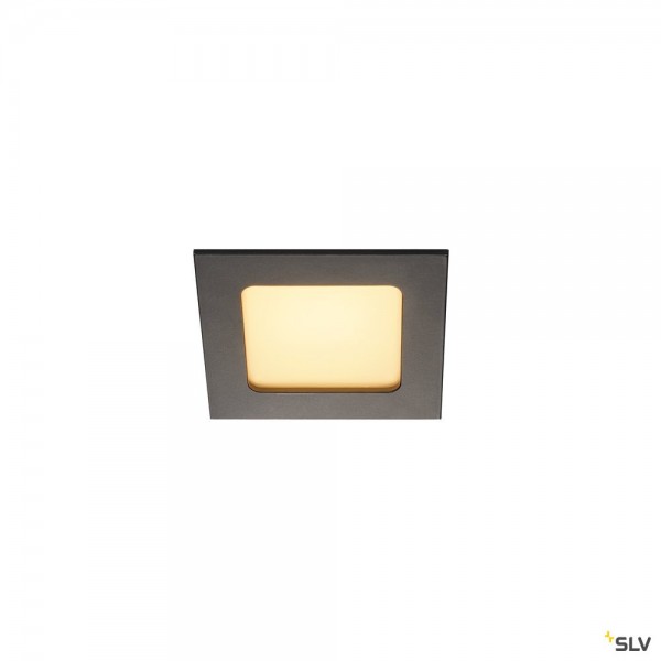 SLV 112720 Frame Basic, Wand- und Deckeneinbauleuchte, schwarz matt, LED, 8,6W, 3000K, 445lm