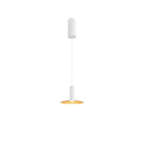 SLV 1007519 Lalu Elypse 15, LED Hängeleuchte, weiß, gold, dimmbar, 9.5W, 3000K, 680lm