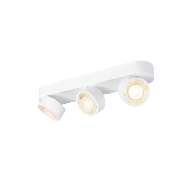SLV 1010272 Kalu 2.0, Runder LED-Wand & Deckenspot Flach 3-flammig, DIM, 28W, 27K, in weiß