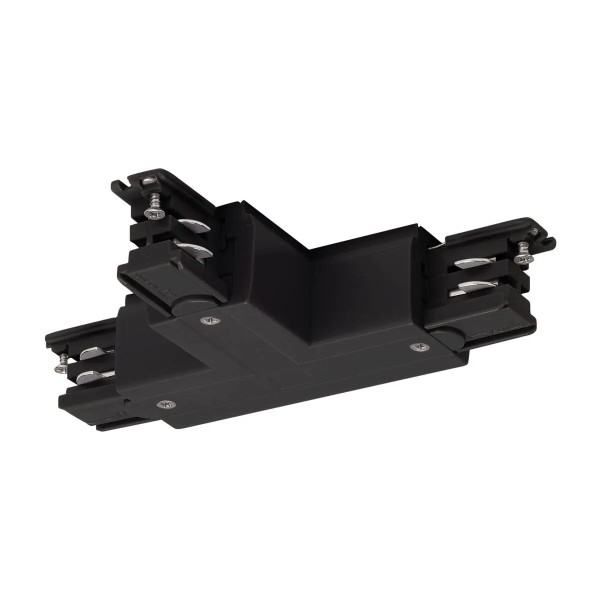 SLV 175130 T-Verbinder Erde links, S-Track 3-Phasen Schiene Aufbau, in schwarz