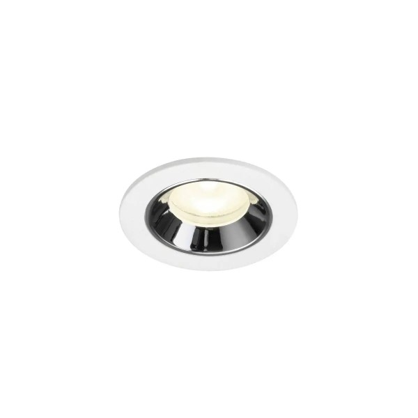 SLV 1009324 Numinos XS, LED-Einbauspot, 6.9W, 4000K, 1000lm, 55°, in weiß/chrom