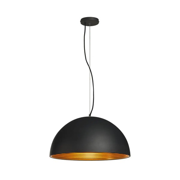 SLV 155930 Forchini M PD-1, Pendelleuchte, schwarz/gold, E27, max.40W