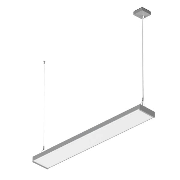 SLV 1011576 Worklight P Line 1200, Büro LED-Hängeleuchte DALI, silber, 27-50W, 3/4K, bis 144 lm/W