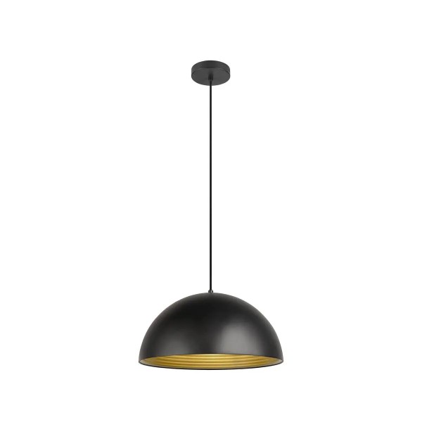 SLV 1008536 Forchini M 40, Lampenschirm Hängelampe E27, in schwarz/gold matt
