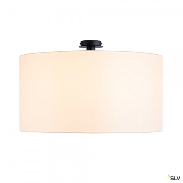 SLV 155550 + 1000579 Fenda, Deckenleuchte, schwarz/weiß, Ø70cm, E27, max.60W