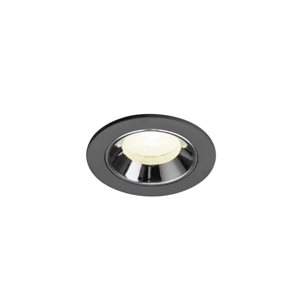 SLV 1009309 Numinos XS, LED-Einbauspot, 6.9W, 4000K, 1000lm, 20°, in schwarz/chrom