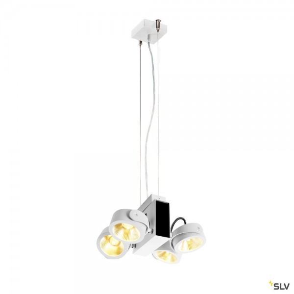 SLV 1001436 + 1001434 Tec Kalu, weiß, dimmbar C, LED, 60W, 3000K, 3800lm, 24°