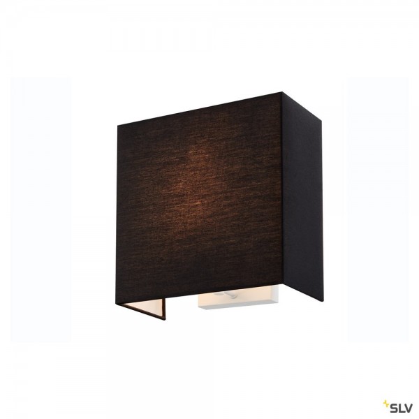 SLV 1002942 Accanto Square, Wandleuchte, schwarz, E27, max.40W