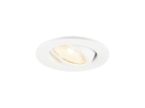 SLV 1009004 New Tria 45, LED-Deckeneinbauleuchte IP44, 4W, 3000K, 24°, in weiß