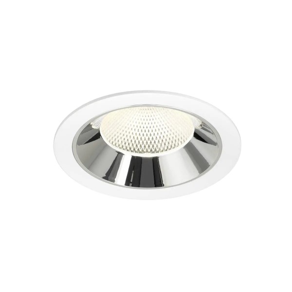 SLV 1009968 Numinos XL, LED-Einbauspot, 24W, 4000K, 3800lm, 40°, in weiß/chrom