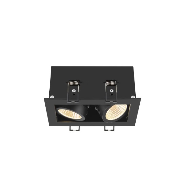 SLV 1007559 Kadux Double, LED-Deckeneinbauleuchte, DIM, schwarz, 14W, 3000K, 1550lm