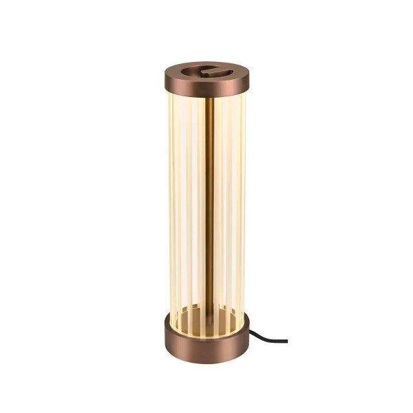 SLV 1008040 Quimera, LED-Tischlampe liniert, 4.3W, CCT 27/3K, in dunkel kupfer