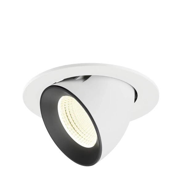 SLV 1009754 Numinos Gimble L, LED-Einbauleuchte, 17W, 4000K, 2700lm, 55°, in weiß/schwarz