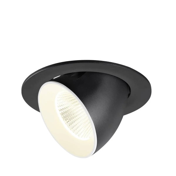 SLV 1009743 Numinos Gimble L, LED-Einbauleuchte, 17W, 4000K, 2700lm, 40°, in schwarz/weiß