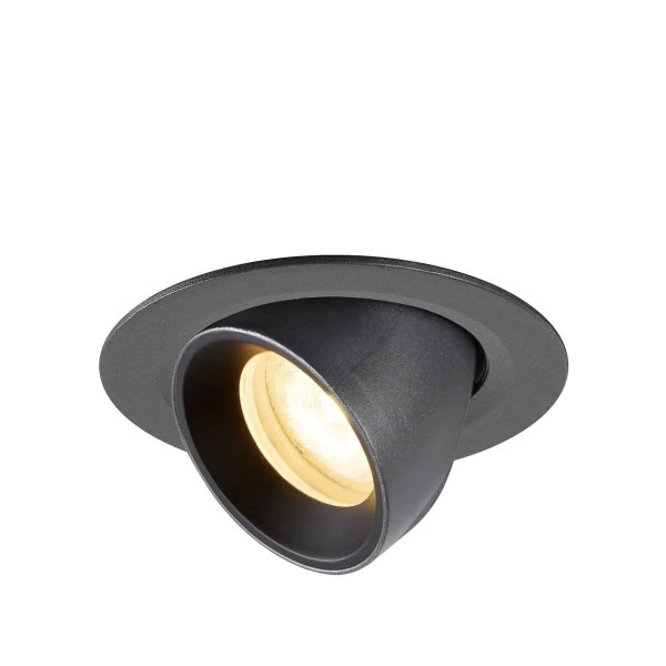 SLV 1010050 Numinos Gimble XS, LED-Einbauleuchte, 6.9W, 3000K, 950lm, 55°, in schwarz