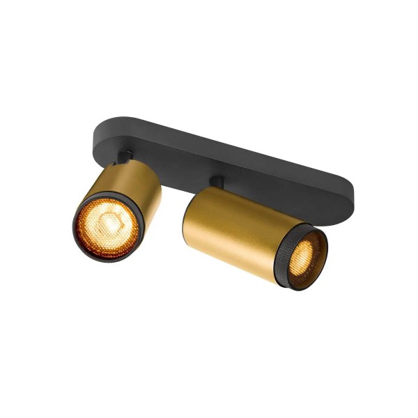 SLV 1009099 Grip! L Double, Deckenstrahler GU10, in gold/schwarz
