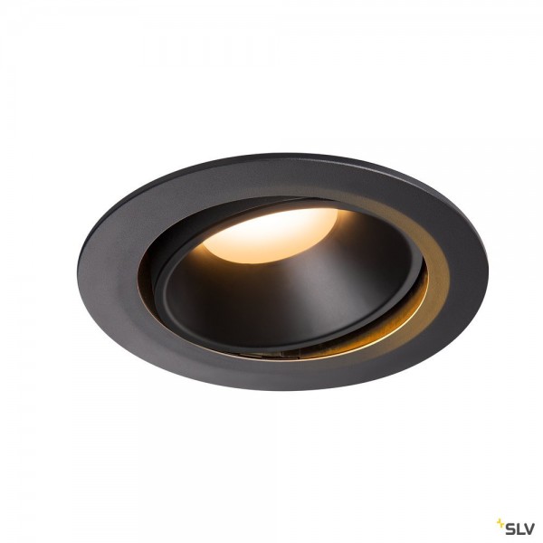 SLV 1003700 Numinos Move XL, Deckeneinbauleuchte, schwarz, LED, 37,4W, 2700K, 3300lm, 40°