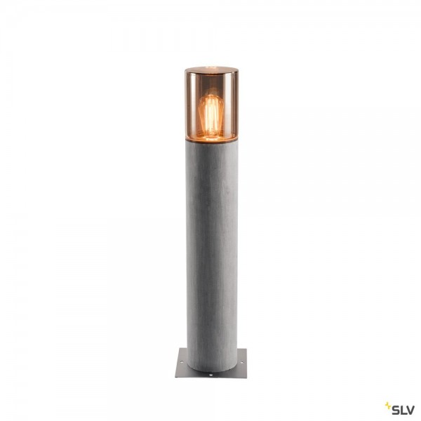 SLV 1000666 Lisenne Pole 70, Wegeleuchte, Basalt/Rauchglas, grau, IP54, E27, max.23W